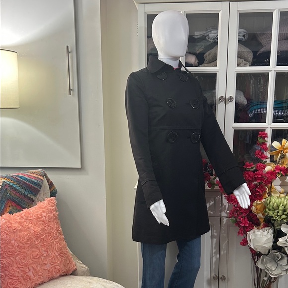 Soia & Kyo Jackets & Blazers - SOIA & KYOP Black Double-Breasted Pea Coat with Large Buttons